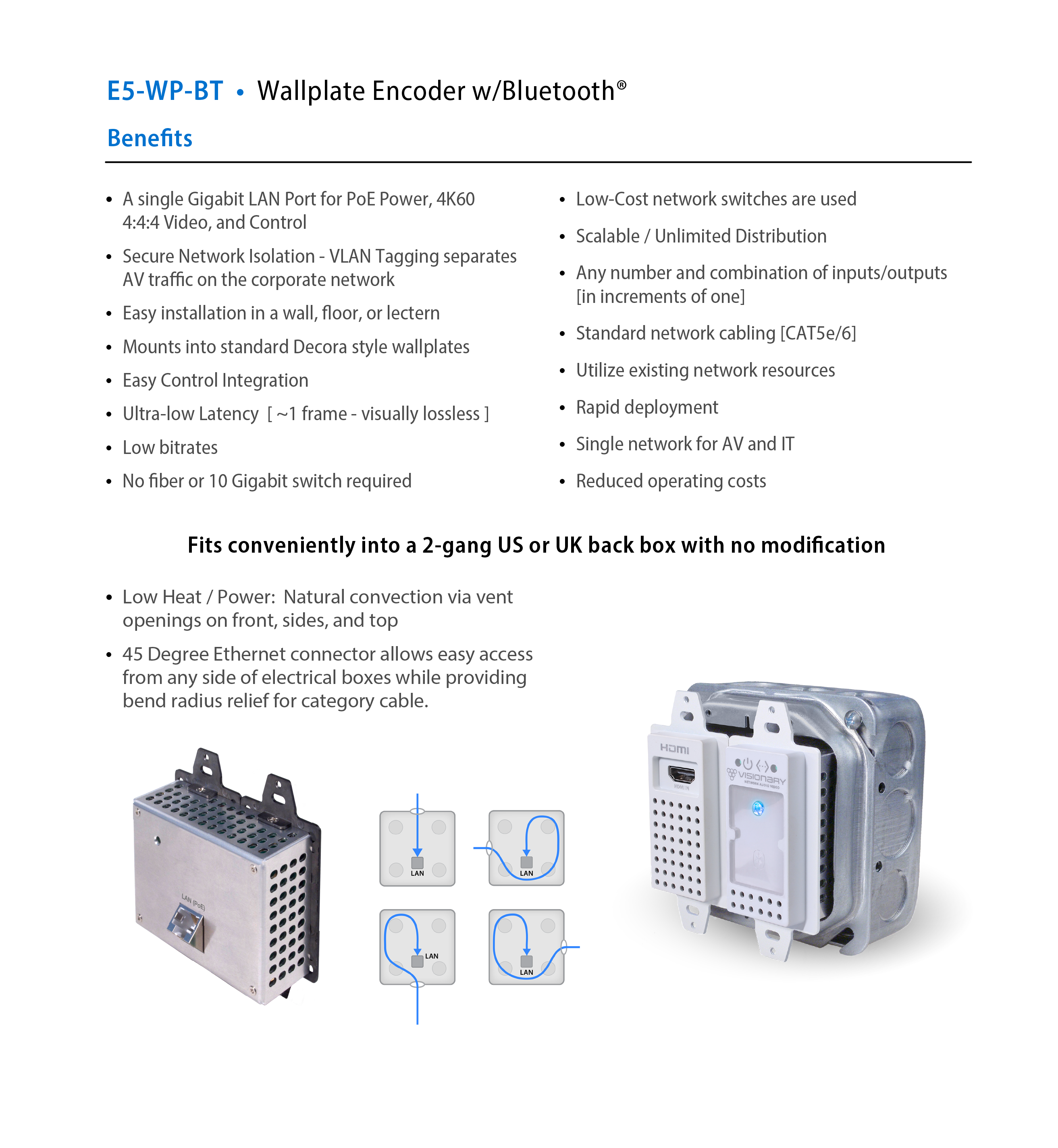 E5-WP-BT Benefits
